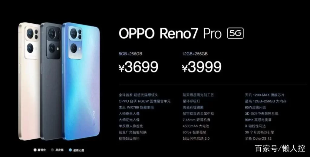 OPPO Reno 7, Pro Price 